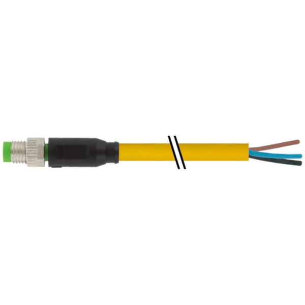 Murr Elektronik M8 male 0° with cable, PUR 3x0.25 ye UL/CSA+drag chain 5m 7000-08001-0300500